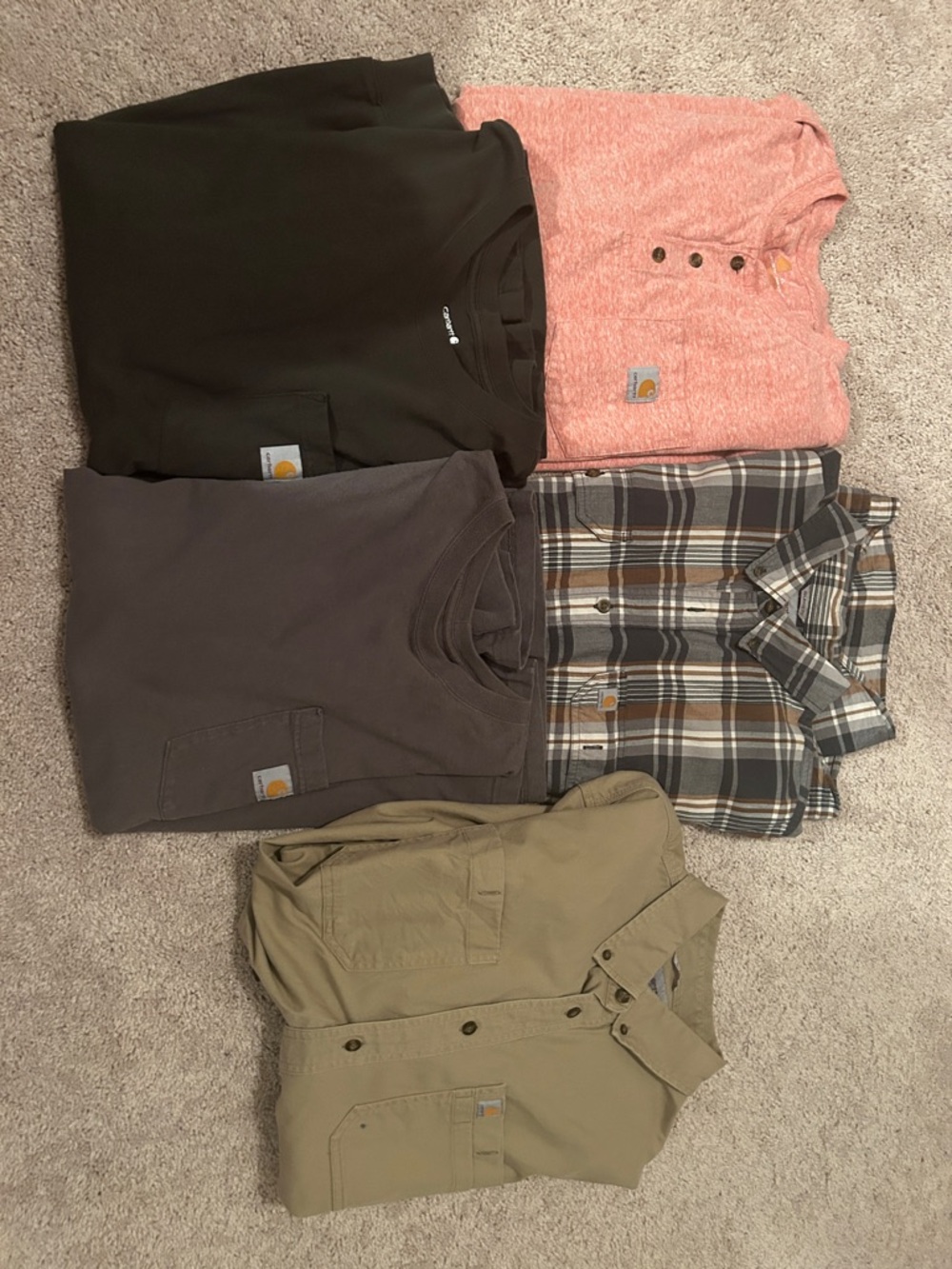 Men’s Carhartt Men’s Mixed Work Tops Bundle of 5 shirts